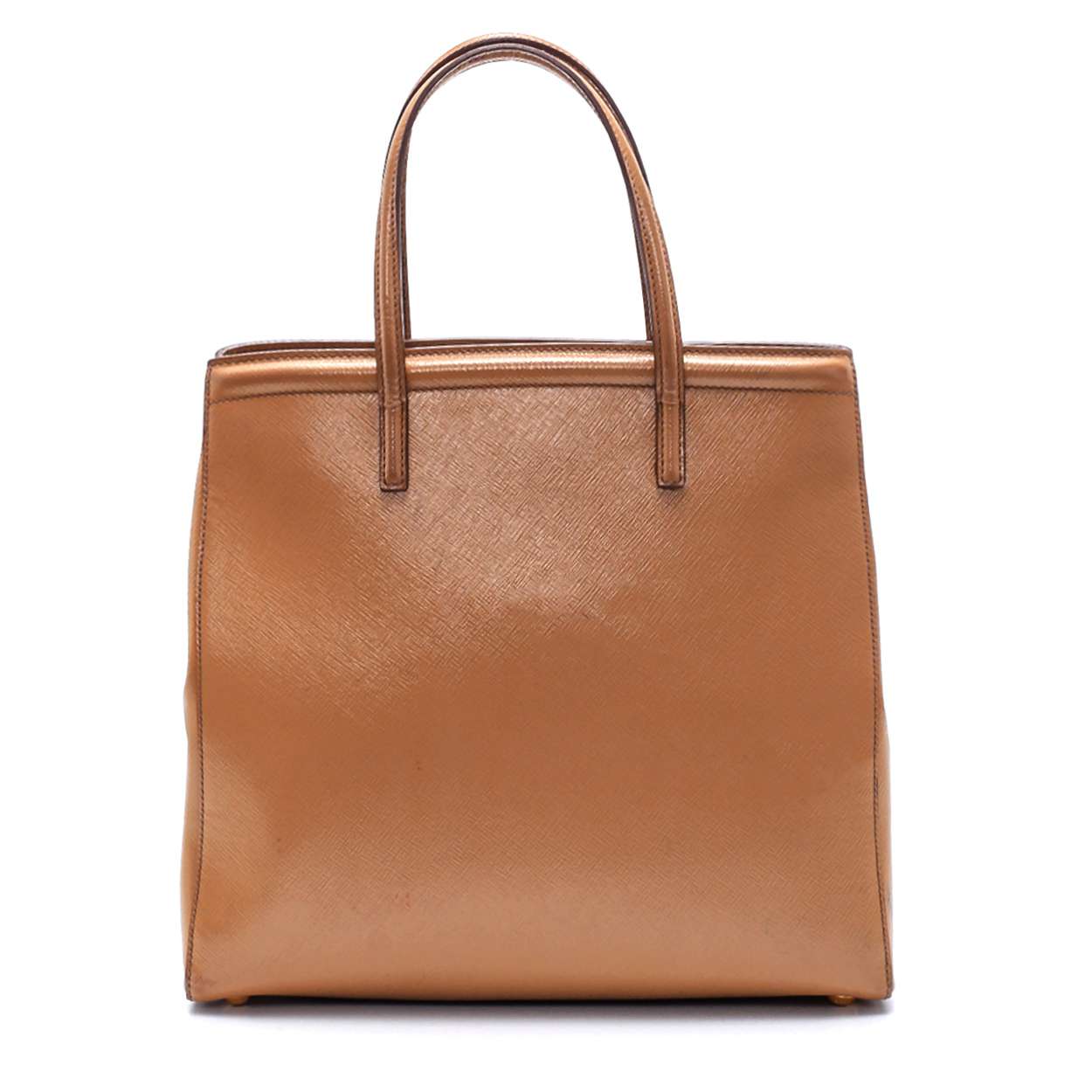 Prada - Tabac Vernis  Leather Top Handle Bag